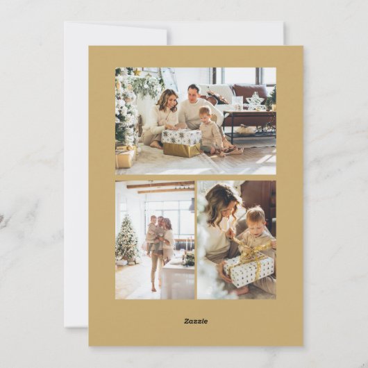 クリスマス素晴らしの冬の葉のフォトフレーム シーズンカード (裏面)