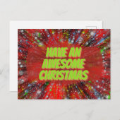 クリスマス素晴らしはがきを持つ ポストカード (正面/裏面)