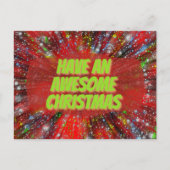 クリスマス素晴らしはがきを持つ ポストカード (正面)