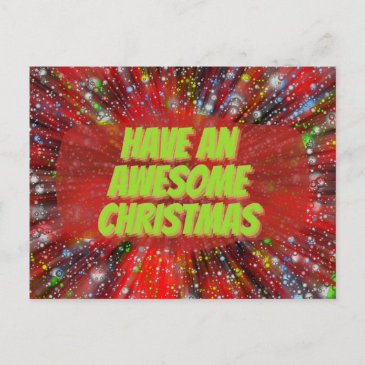 クリスマス素晴らしはがきを持つ ポストカード (正面)
