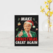 クリスマス素晴らしを再びおもしろいトランプクリスマス雪P カード (黄色い花)