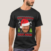 クリスマス素晴らしを再び切り札で醜いクリスマスパ Tシャツ (正面)