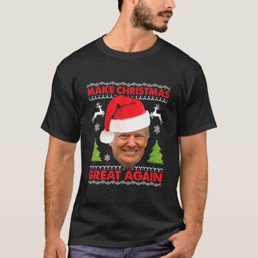 クリスマス素晴らしを再び切り札で醜いクリスマスパ Tシャツ (正面)