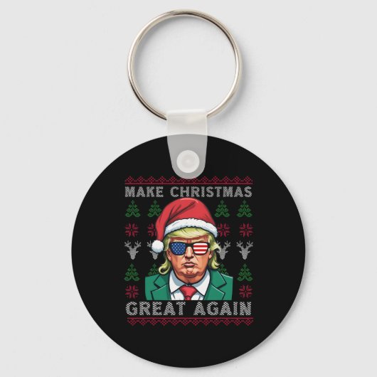 クリスマス素晴らしを再び切り詰めおもしろいる キーホルダー (正面)
