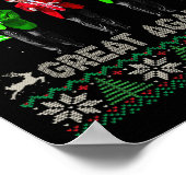 クリスマス素晴らしを再び醜いセーターにおもしろい変える ポスター (角)