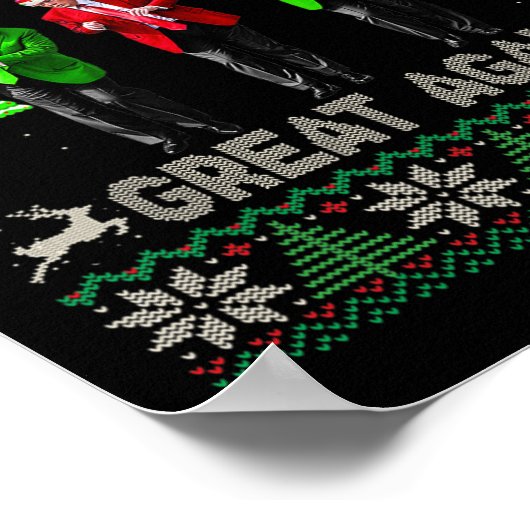 クリスマス素晴らしを再び醜いセーターにおもしろい変える ポスター (角)