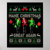 クリスマス素晴らしを再び醜いセーターにおもしろい変える ポスター (正面)