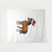 クリスマス素晴らしウマのシャツ タペストリー (正面(横))