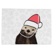 クリスマス素晴らしオッタープおもしろいン ラージペーパーバッグ (裏面)