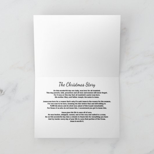 クリスマス素晴らしカードを語った話 シーズンカード (内部)