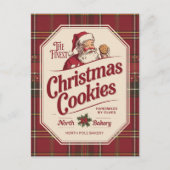 クリスマス素晴らしクッキーのメッセージの追加 シーズンポストカード (正面)