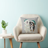 クリスマス素晴らしピレネーとベルネーズマウンテンドッグ クッション (椅子)