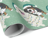 クリスマス素晴らしピレネーとベルネーズマウンテンドッグ ラッピングペーパー (ロールコーナー)