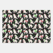 クリスマス素晴らしピレネー犬 ラッピングペーパーシート (正面3)