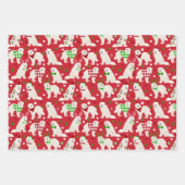 クリスマス素晴らしピレネー犬 ラッピングペーパーシート (正面)