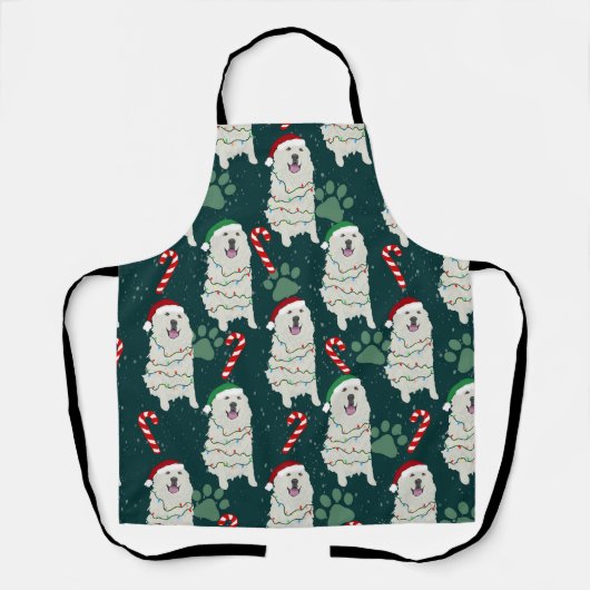 クリスマス素晴らしピレネー エプロン (正面)