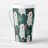 クリスマス素晴らしピレネー カフェラテマグ (左アングル)