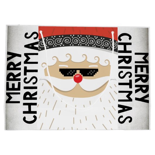 クリスマス素晴らしプレゼンのバッグ ラージペーパーバッグ (裏面)