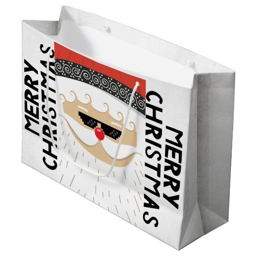 クリスマス素晴らしプレゼンのバッグ ラージペーパーバッグ (正面アングル)