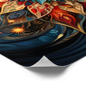 クリスマス素晴らし万華鏡のポスター ポスター (角)