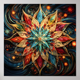 クリスマス素晴らし万華鏡のポスター ポスター