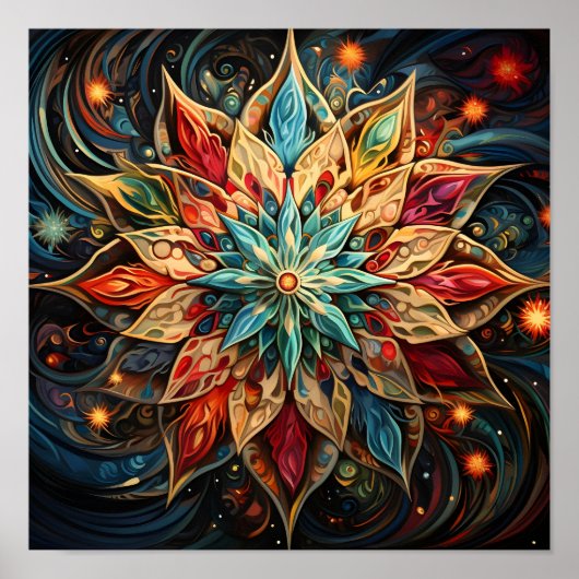 クリスマス素晴らし万華鏡のポスター ポスター (正面)