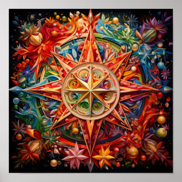 クリスマス素晴らし万華鏡のポスター ポスター