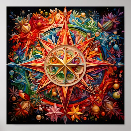 クリスマス素晴らし万華鏡のポスター ポスター (正面)