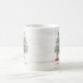 クリスマス素朴に咲くクリスマスの木 コーヒーマグカップ (中央)