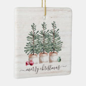 クリスマス素朴に咲くクリスマスの木 セラミックオーナメント (右)