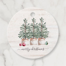 クリスマス素朴に咲くクリスマスの木 フェイバータグ