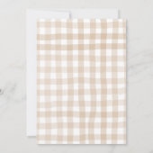 クリスマス素朴のブランチの松の木の弓の果実 招待状 (裏面)