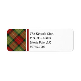 クリスマス素朴のプレイド ラベル