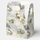 クリスマス素朴の冬のシーンのコラージュ フェイバーボックス (オープン)