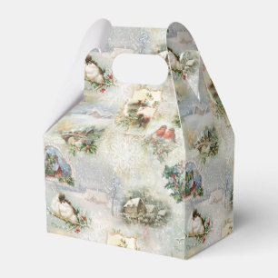 クリスマス素朴の冬のシーンのコラージュ フェイバーボックス