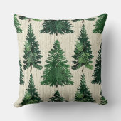 クリスマス素朴の常緑樹 クッション (裏面)