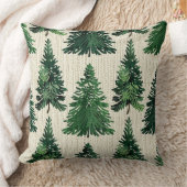 クリスマス素朴の常緑樹 クッション (ブランケット)