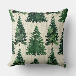 クリスマス素朴の常緑樹 クッション