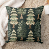 クリスマス素朴の常緑樹 クッション (ブランケット)