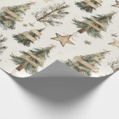 クリスマス素朴の木 ラッピングペーパー (角)