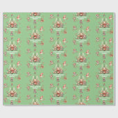 クリスマス素朴の森の動物がパーソナライズ ラッピングペーパー (フラット)