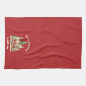 クリスマス素朴の森の動物 キッチンタオル (横)