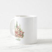 クリスマス素朴の森の動物 コーヒーマグカップ (正面左)
