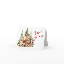 クリスマス素朴の森の動物