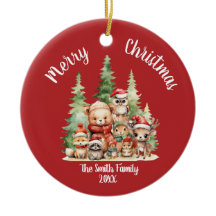 クリスマス素朴の森の動物