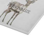 クリスマス素朴の鹿パーソナライズされた カッティングボード (角)