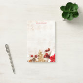 クリスマス素朴アイテムを飾った木製写真 ポストイット (オフィス)