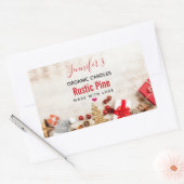 クリスマス素朴アイテム付き木製写真キャンドル 長方形シール (封筒)