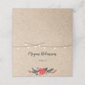 クリスマス素朴ウィンターウェディング座席表 プレイスカード (外部開封)