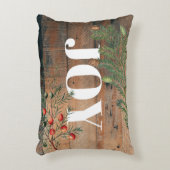 クリスマス素朴ウッドジョイクリスマス アクセントクッション (正面(垂直))